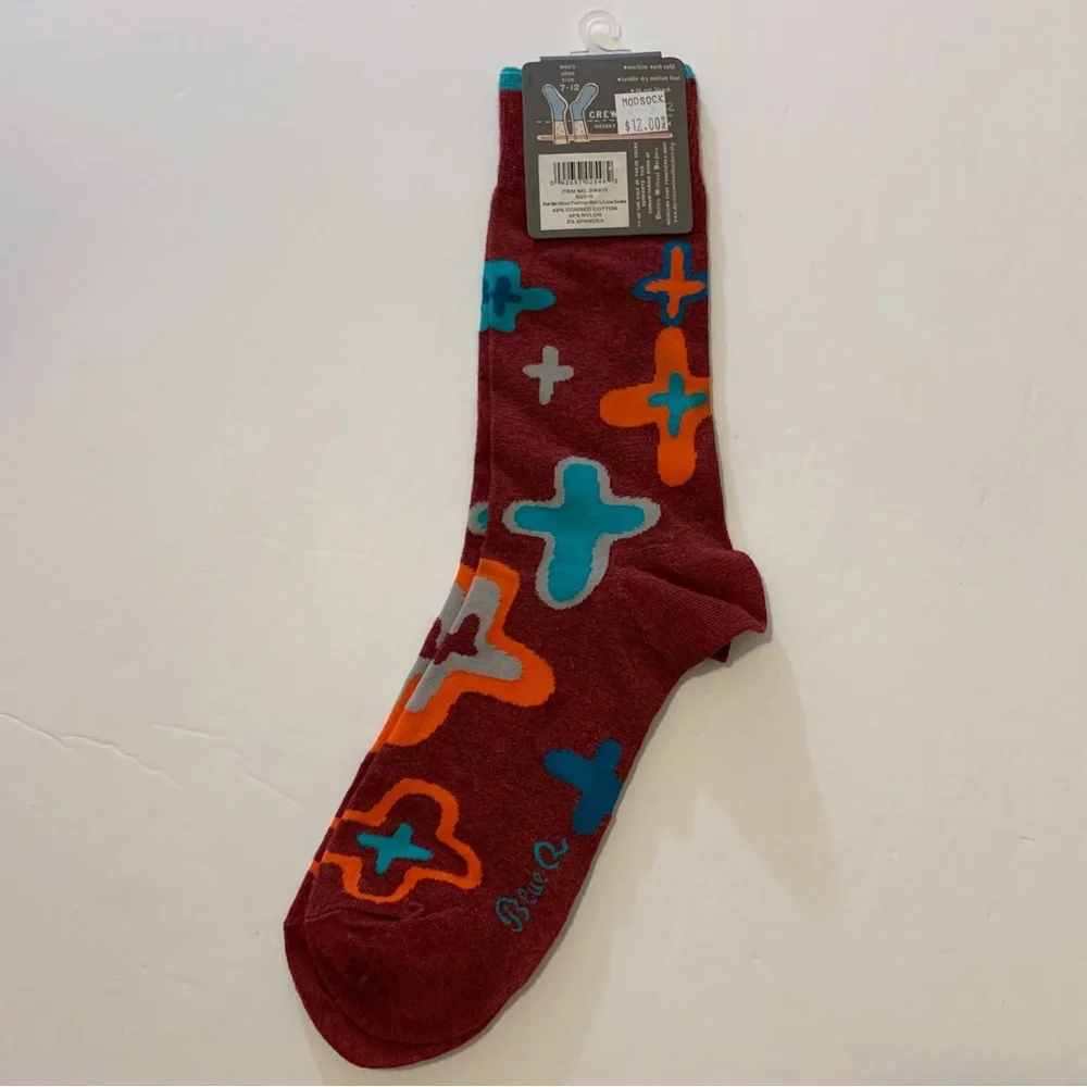 Blue Q “Ask Me About My Feelings” Socks
